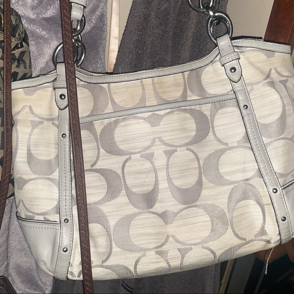 SOLD: AUTHENTIC COACH Alexandra Chain Signature Large Tote